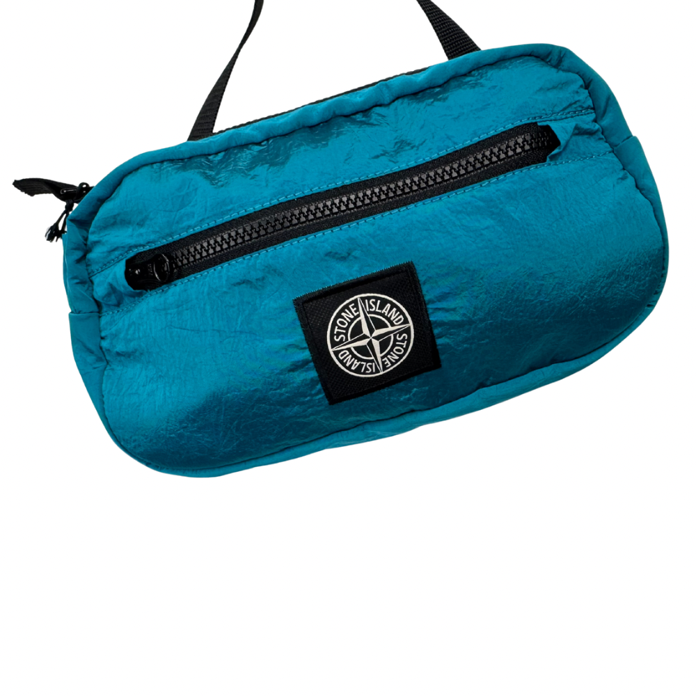 Riñonera Stone Island Junior nylon metal azul turquesa - talla UNI