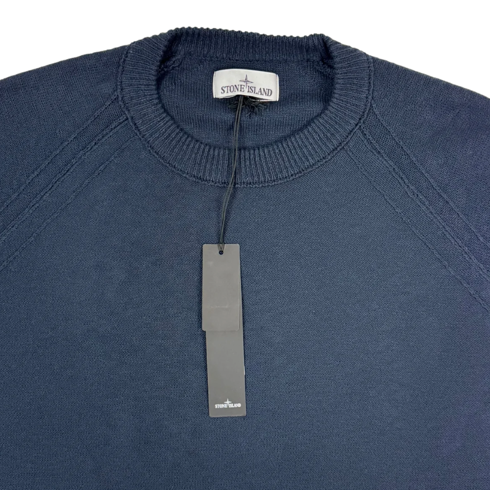 Jersey Stone Island cuello redondo azul marino - talla 2XL