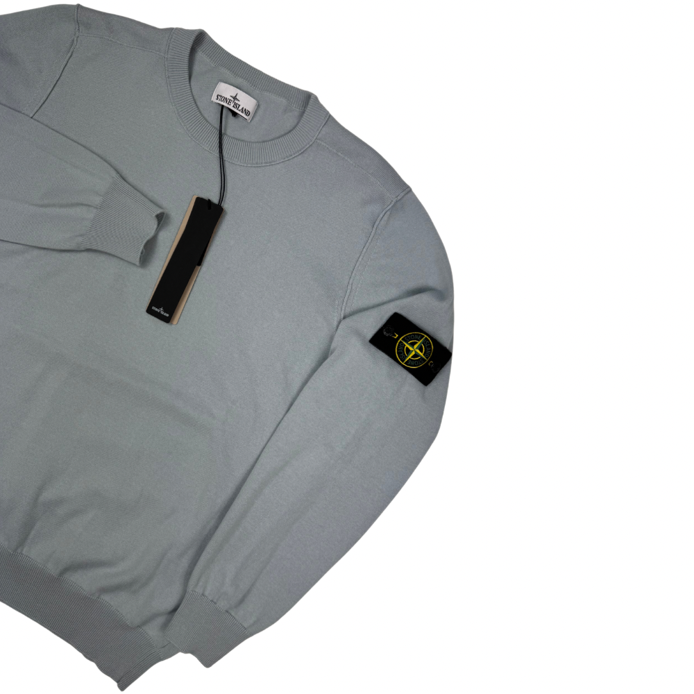 Jersey Stone Island cuello redondo azul hielo - talla XL/2XL
