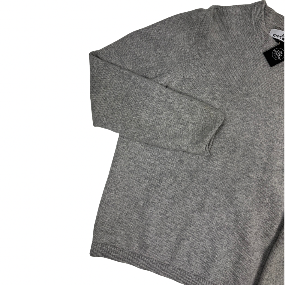 Jersey cuello redondo de punto Stone Island gris claro - talla XL