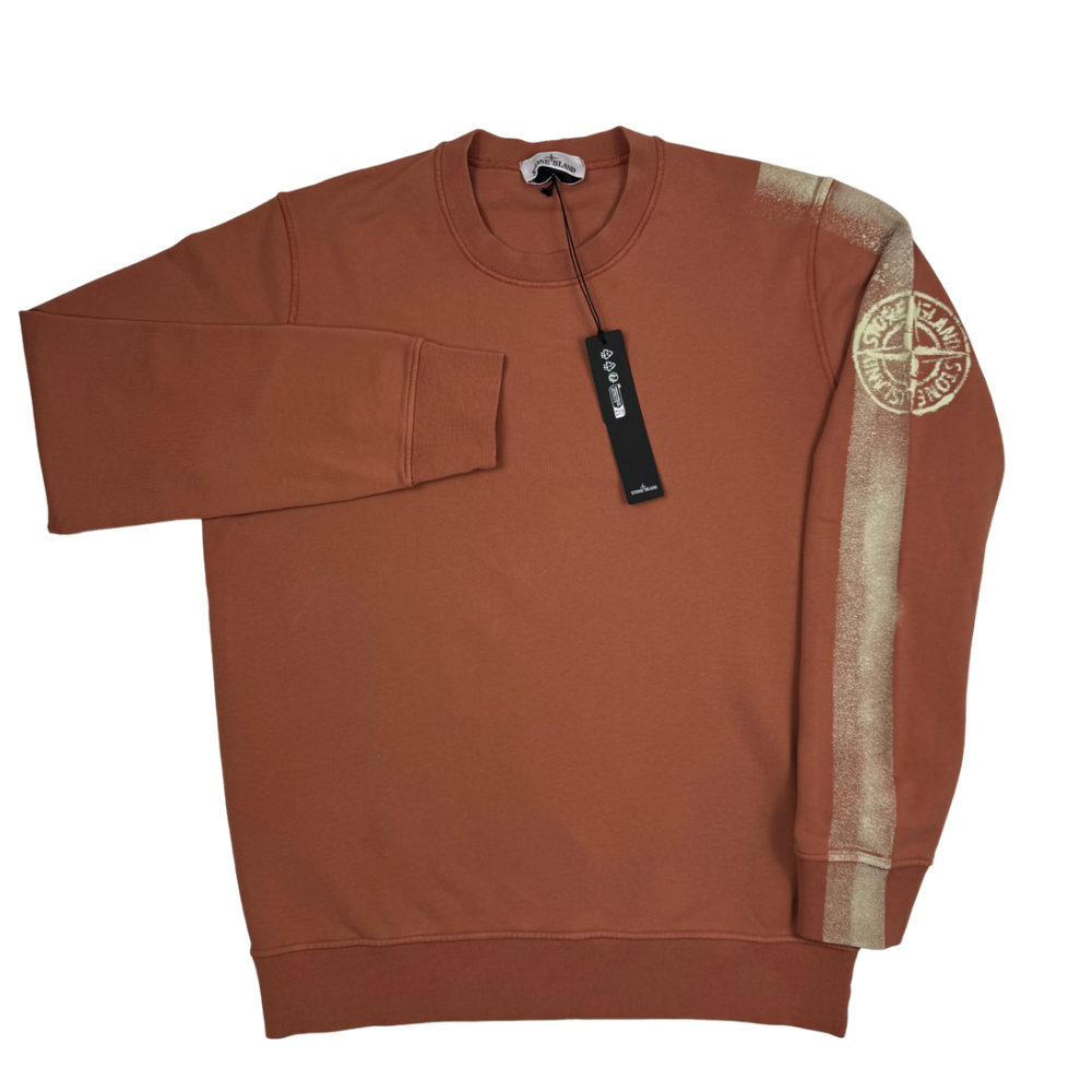 Sudadera cuello redondo Stone Island terracota - talla XL/2XL