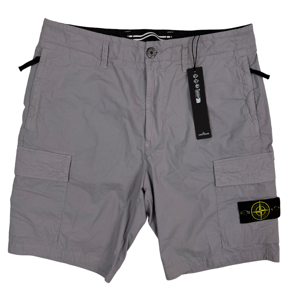 Pantalón Cargo Corto Stone Island Gris - talla W/32