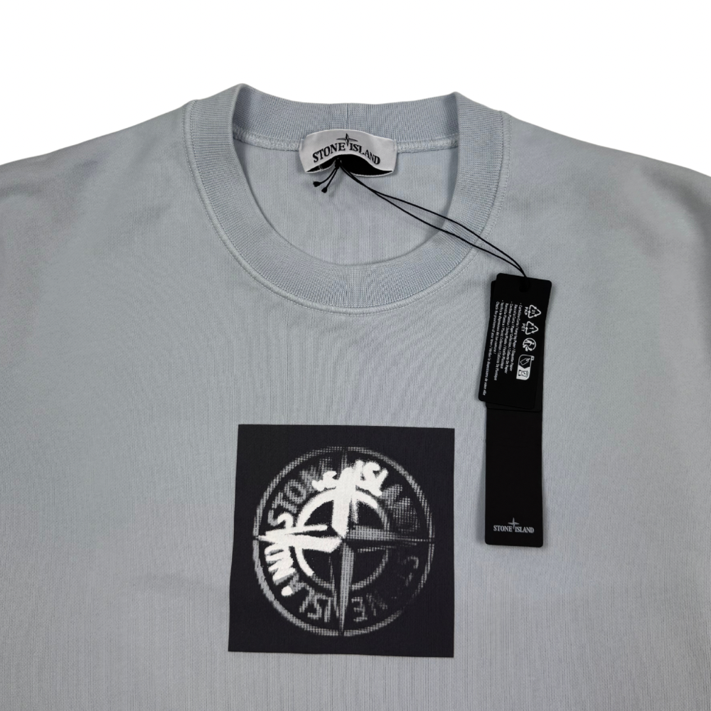 Sudadera cuello redondo Stone Island celeste - talla XL