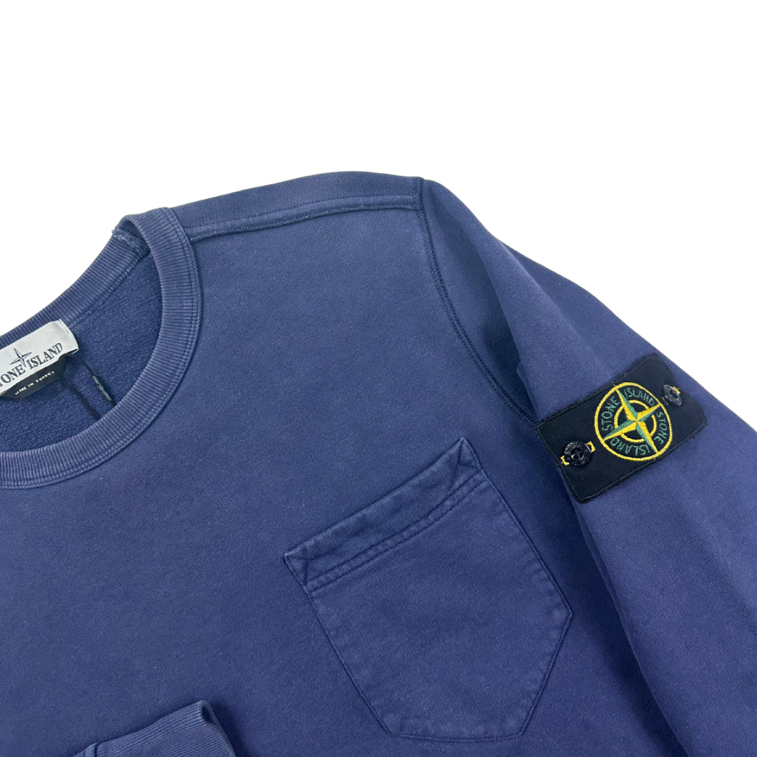 SUDADERA CUELLO REDONDO CON BOLSILLO STONE ISLAND - talla L
