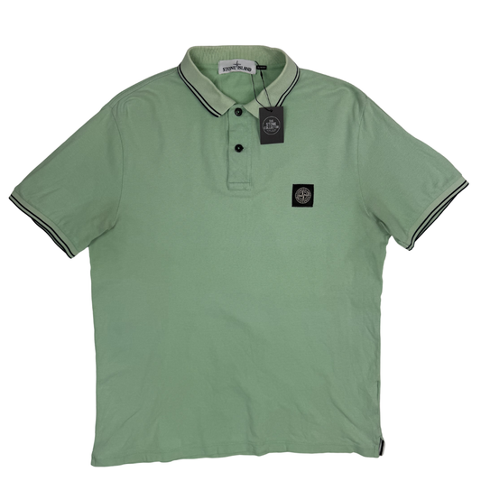 Polo Stone Island verde agua manga corta - talla L