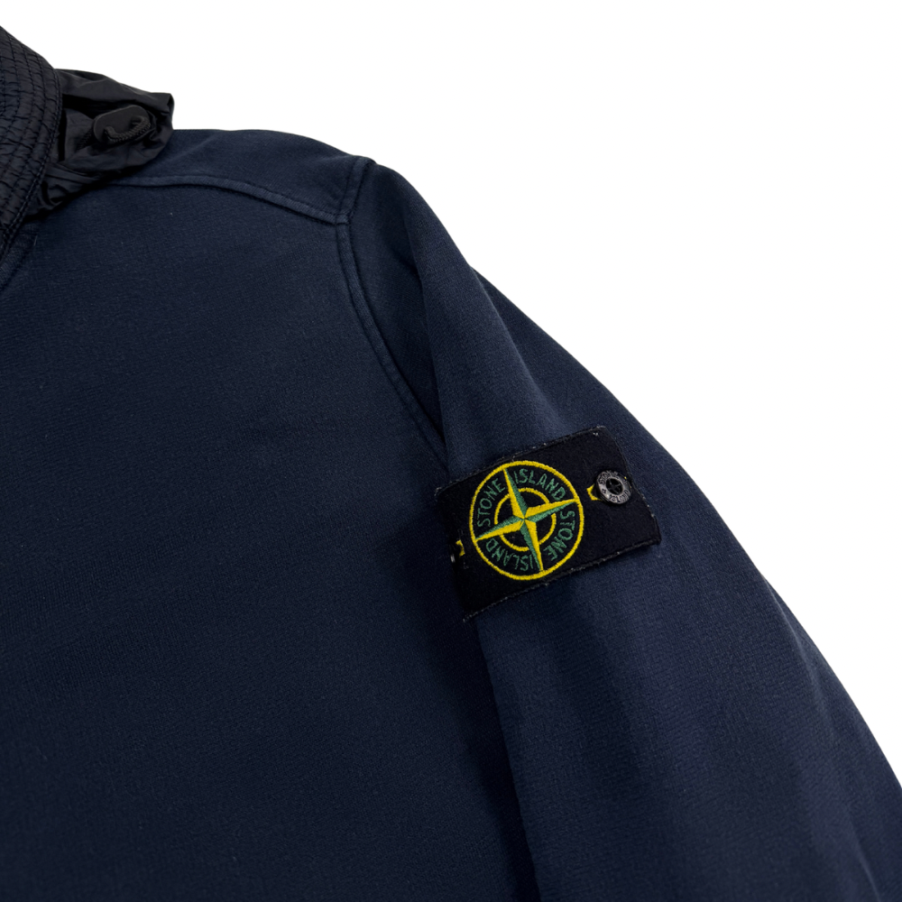 SUDADERA CON CREMALLERA Y GORRO NYLON STONE ISLAND - talla L