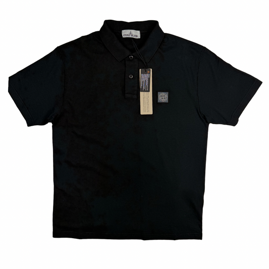 Polo Stone Island Negro manga corta - talla L