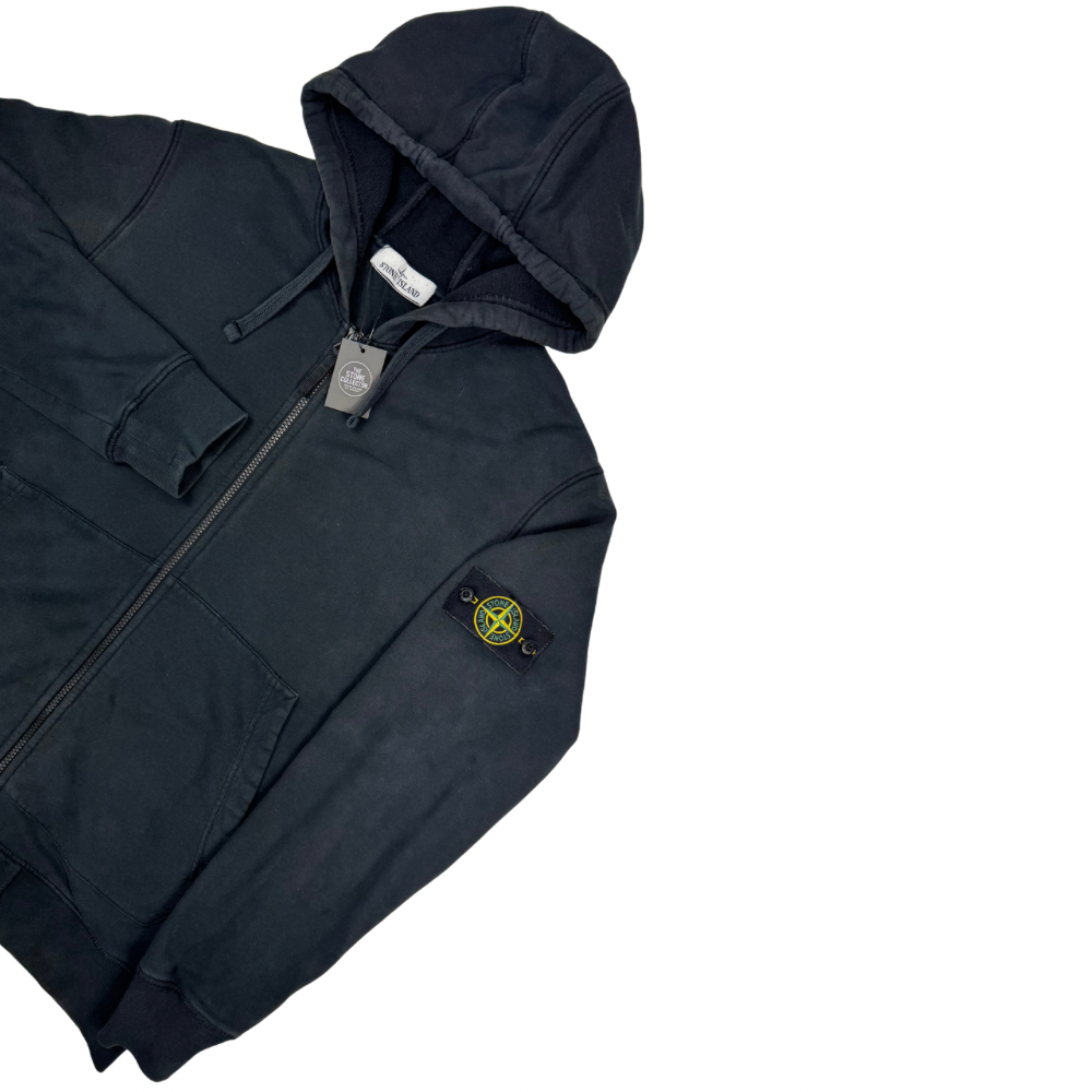 Sudadera con capucha y cremallera Stone Island negro - talla XL