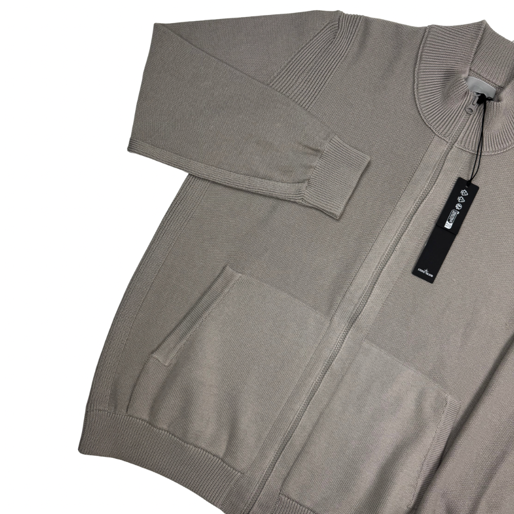 Jersey Stone Island con cremallera gris - talla XL