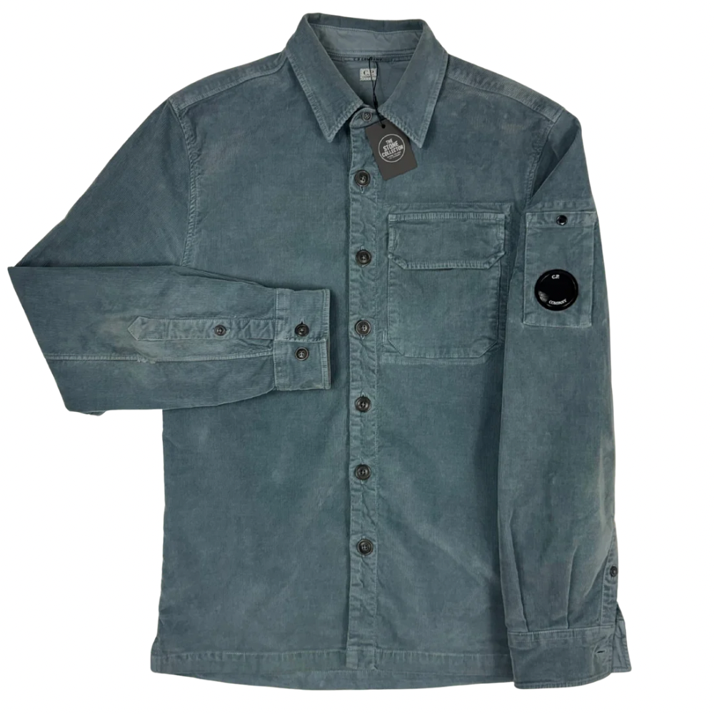 Sobrecamisa de pana C.P. Company azul grisáceo - talla S