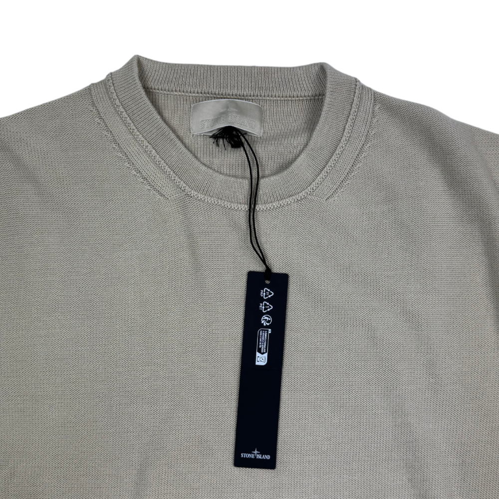 Jersey Stone Island Ghost cuello redondo arena - talla XL