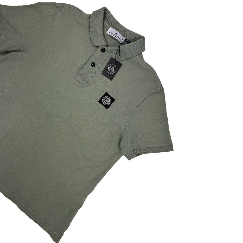 Polo Stone Island Verde manga corta - talla M