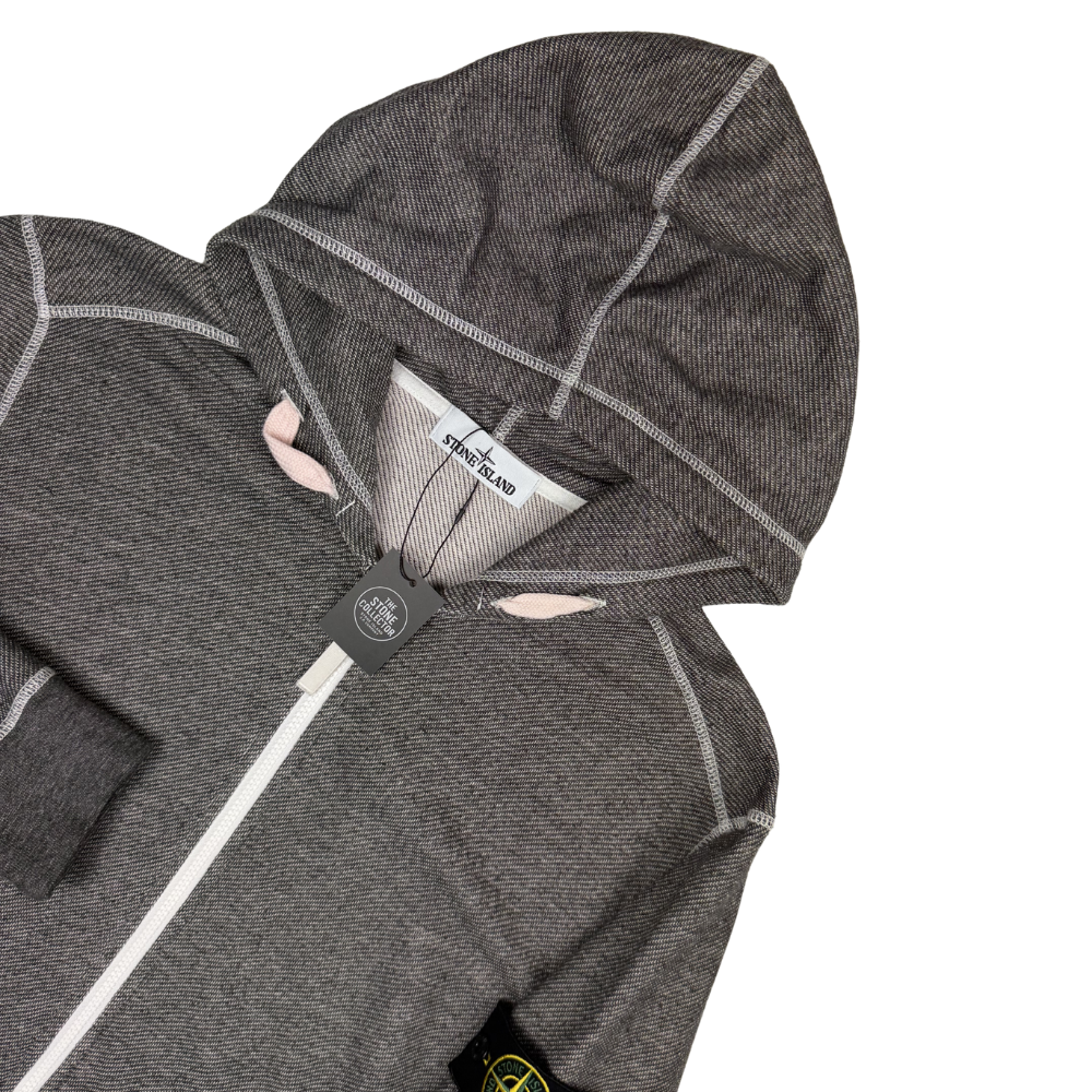 Sudadera con cremallera y capucha Stone Island gris - talla 3XL