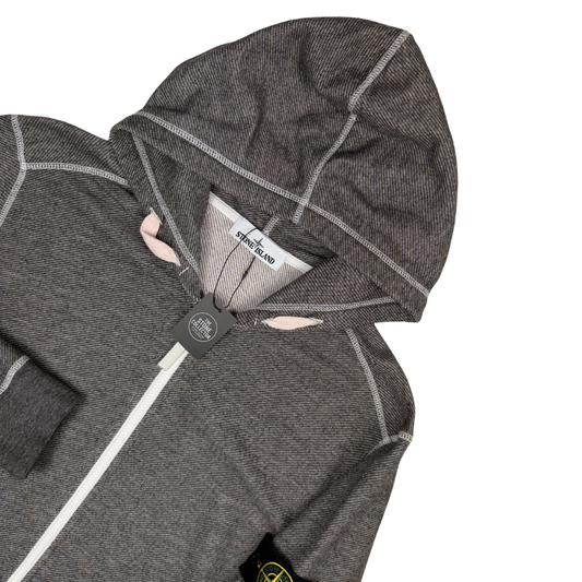 Sudadera con cremallera y capucha Stone Island gris - talla 3XL