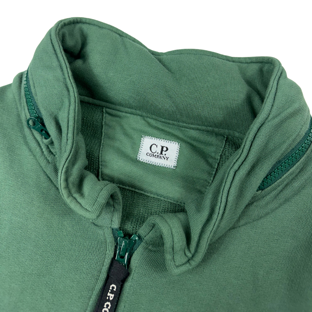 SUDADERA HALF ZIP CON CAPUCHA EXTRAIBLE C.P COMPANY - talla XL