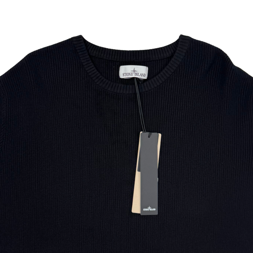 Jersey Stone Island de punto cuello redondo negro - talla 2XL/3XL