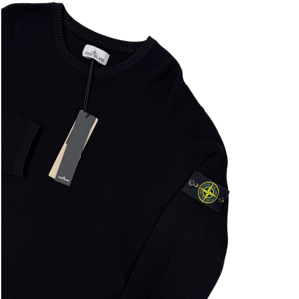 Jersey Stone Island de punto cuello redondo negro - talla 2XL/3XL