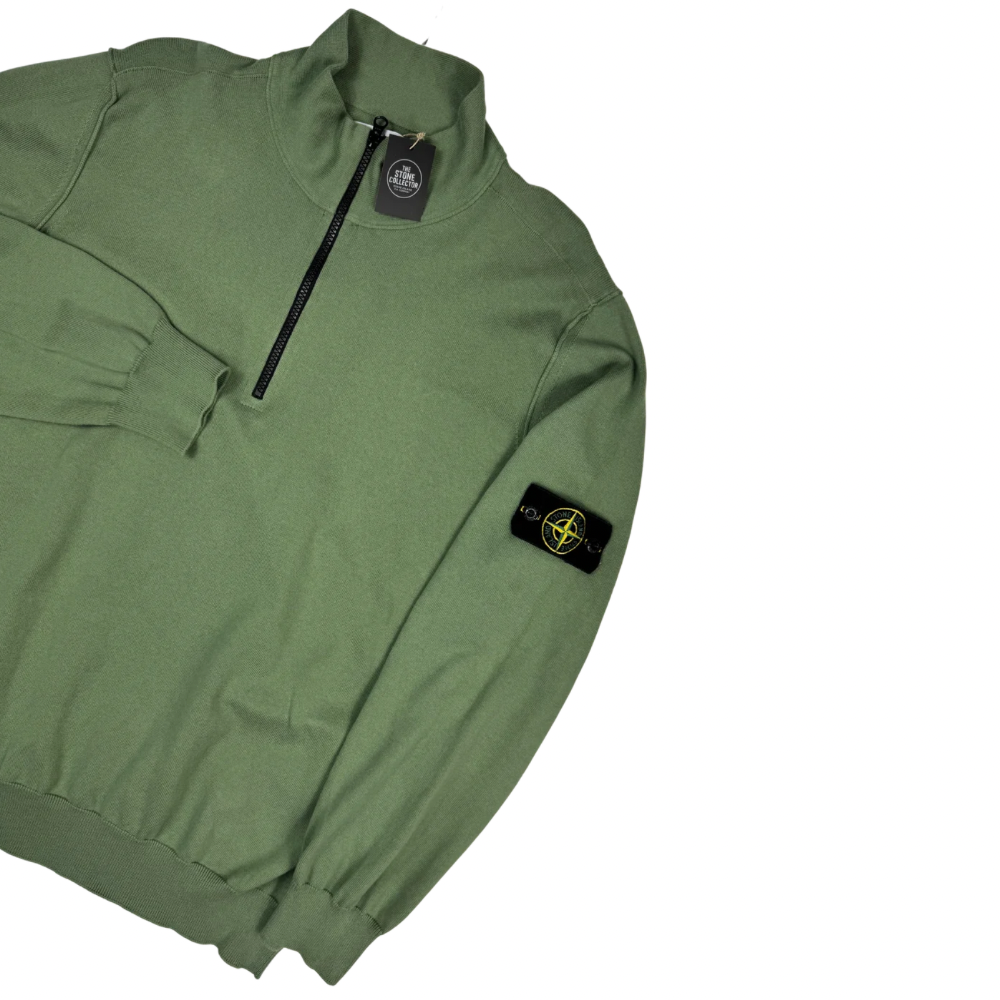 Jersey Half-Zip Stone Island verde - talla 3XL