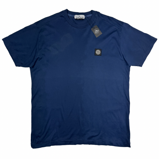 Camiseta Stone Island azul manga corta - talla 2XL