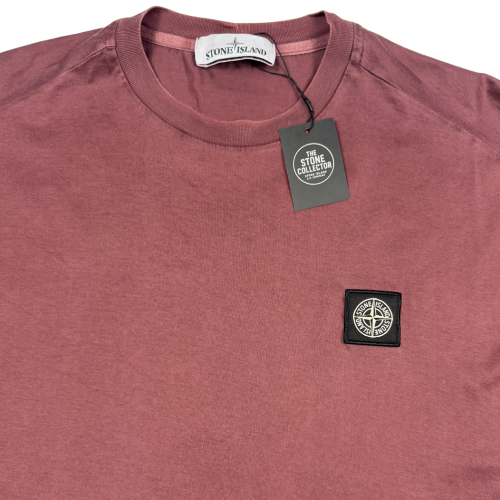 Camiseta Stone Island burdeos manga corta - talla M