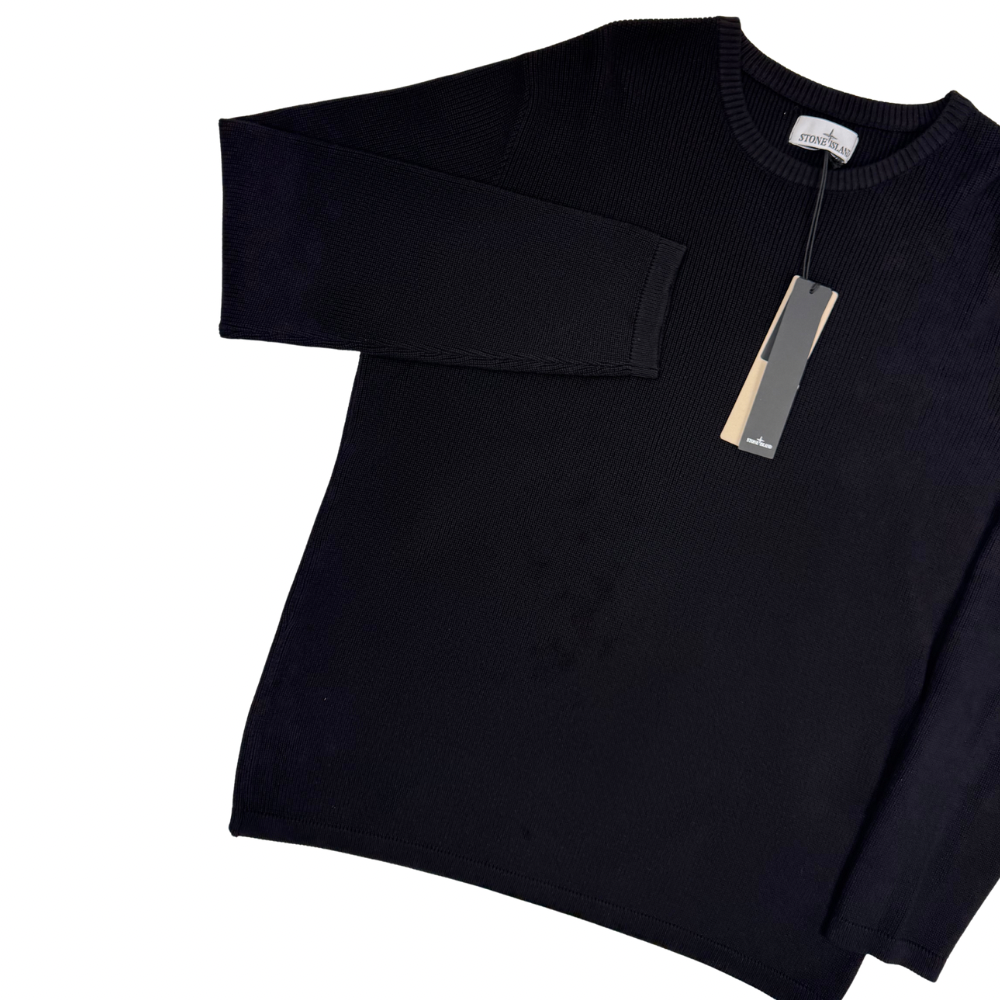 Jersey Stone Island de punto cuello redondo negro - talla 2XL/3XL