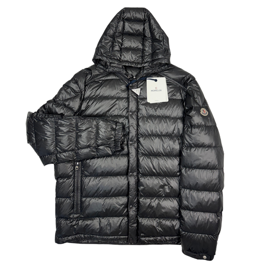 Plumífero con capucha Moncler Gliere gris - talla 6 (2XL)