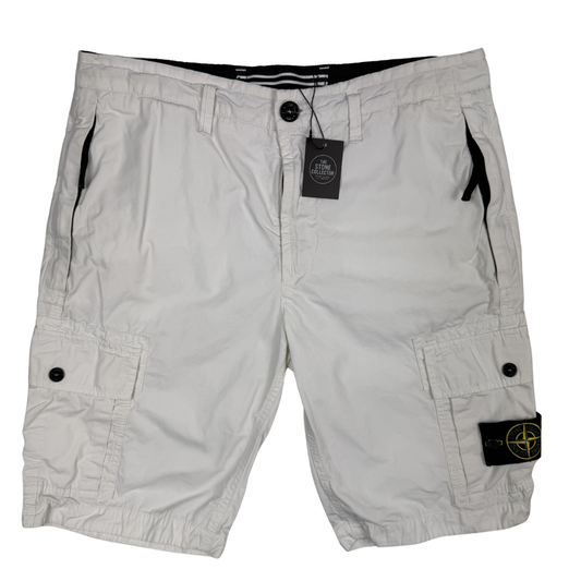 Pantalón Cargo Corto Stone Island Type SL blanco - talla W/31