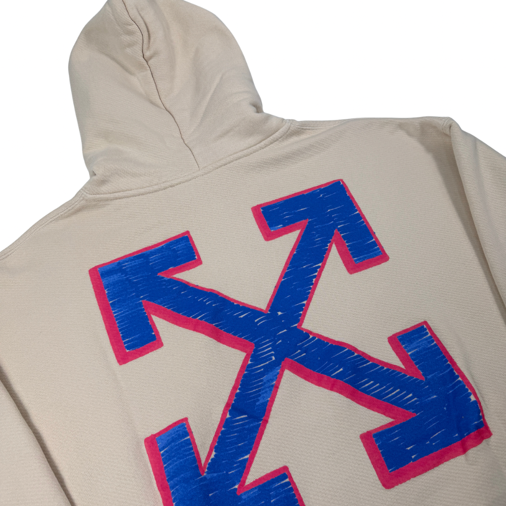 SUDADERA CON CAPUCHA OFF WHITE - tallas M, L, XL