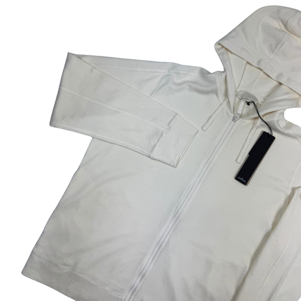 Sudadera  Stone Island Ghost con capucha y cremallera blanco roto - talla XL