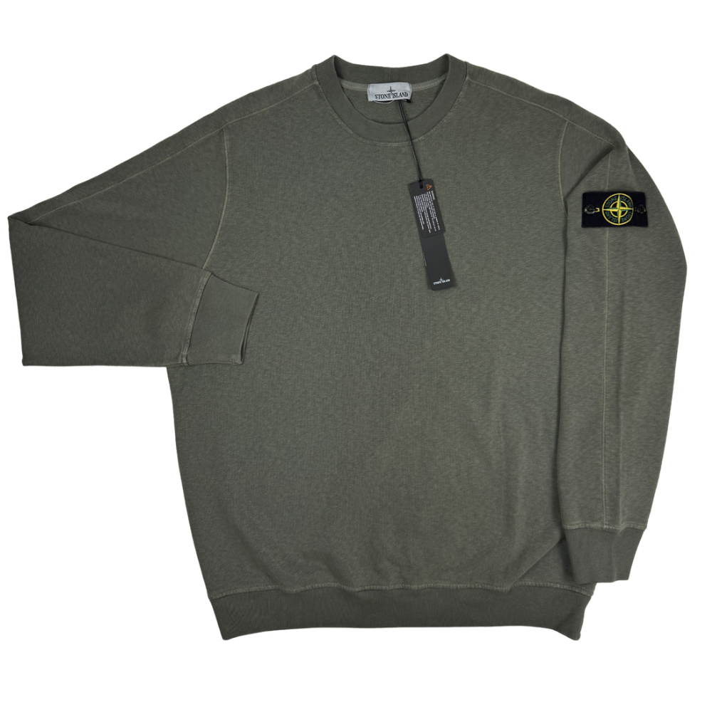 Sudadera cuello redondo Stone Island verde - talla 2XL
