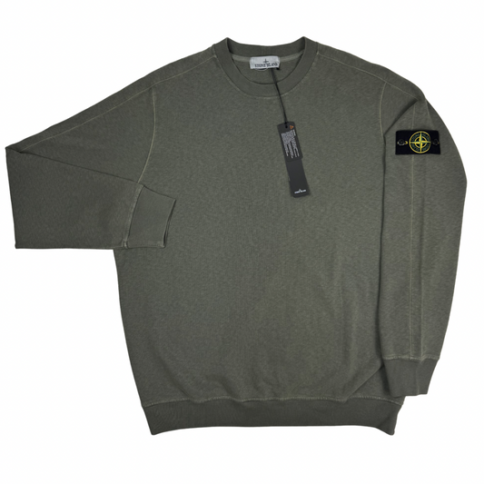Sudadera cuello redondo Stone Island verde - talla 2XL