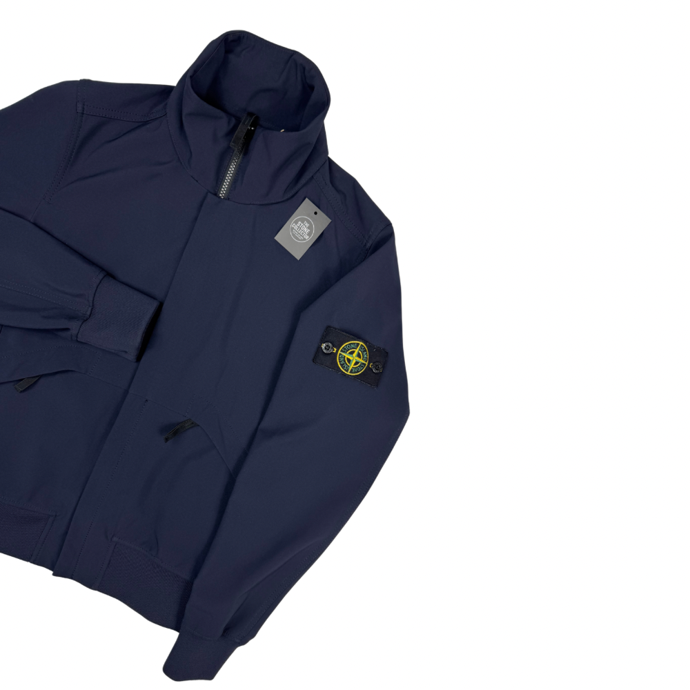 Chaqueta Stone Island Light Soft Shell-R azul marino - talla S