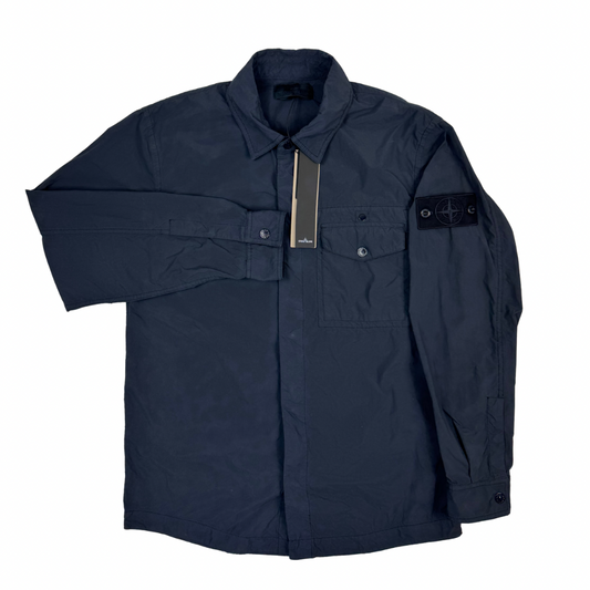 Sobrecamisa Stone Island Ghost con botones azul marino - talla M