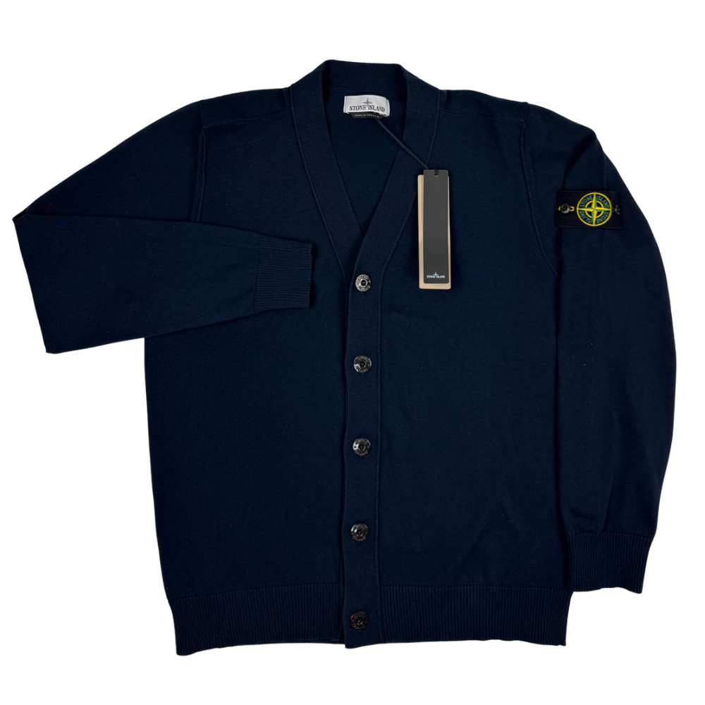 Jersey Stone Island cárdigan azul marino - talla XL