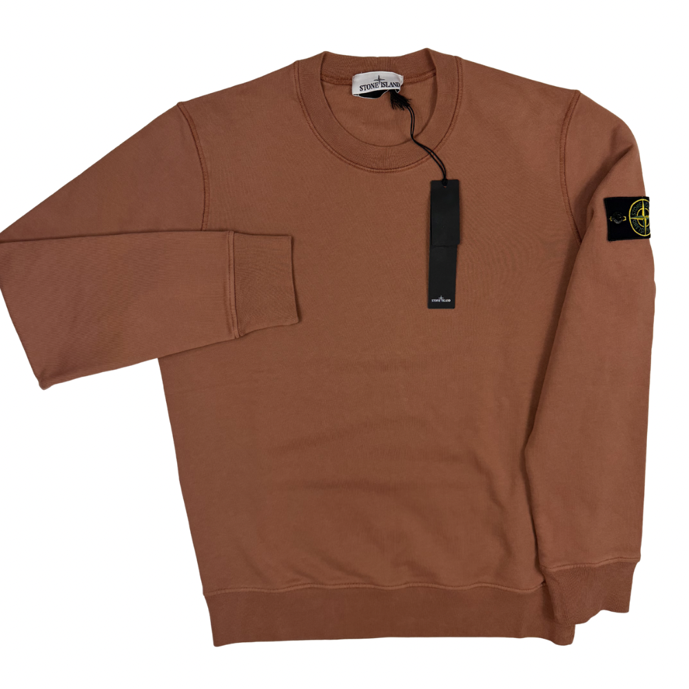 Sudadera Cuello Redondo Stone Island Terracota - talla M