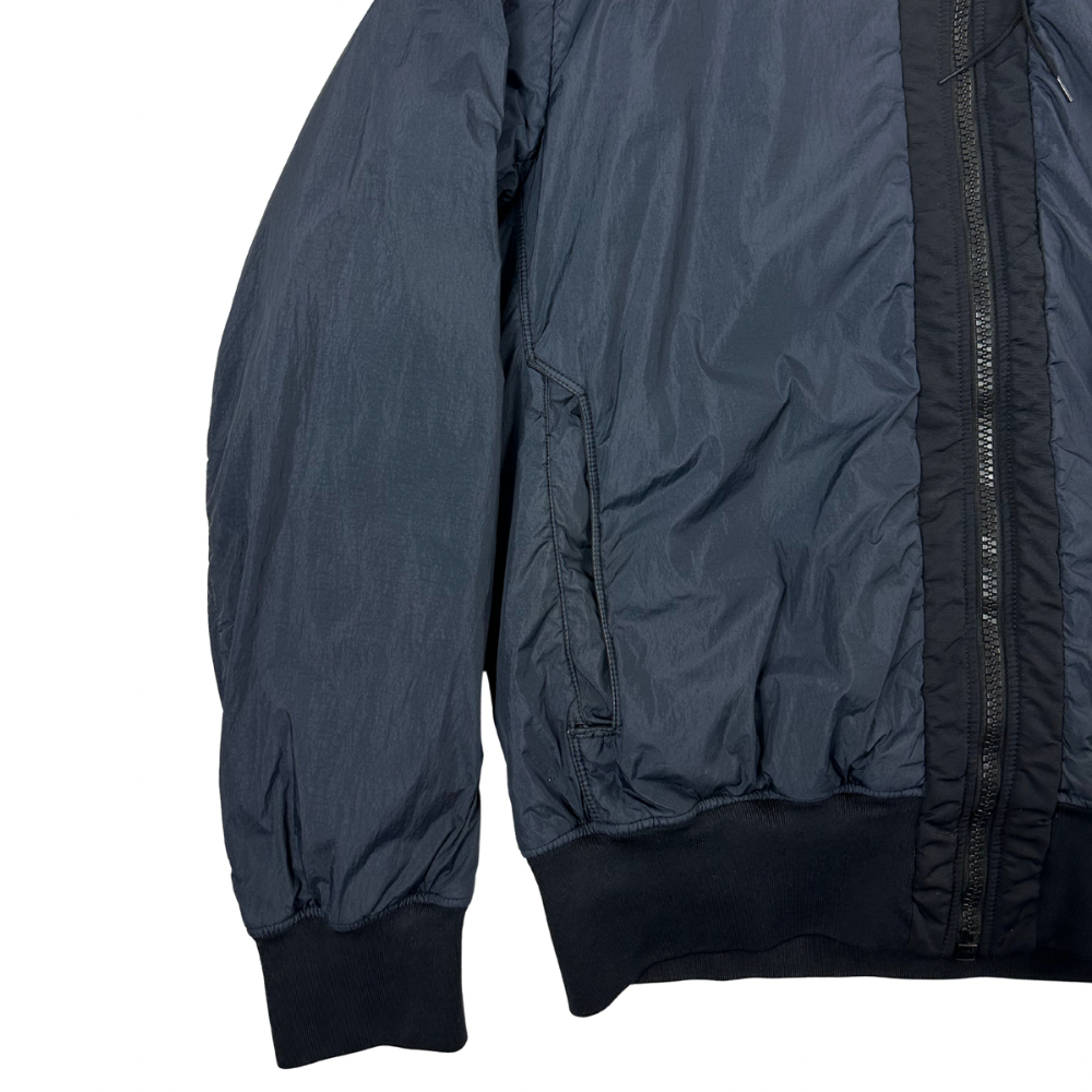 ABRIGO BOMBER GARMENT DYED CRINKLE REPS NY STONE ISLAND - talla XL