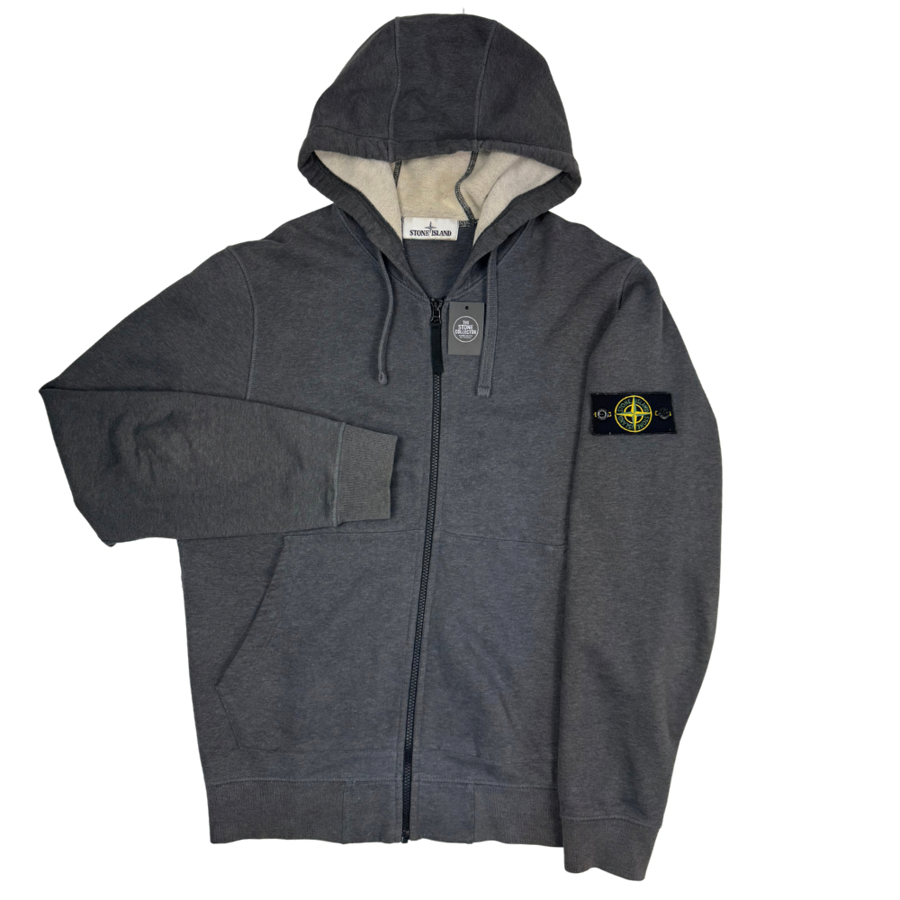 Sudadera con cremallera y capucha Stone Island gris oscuro - talla L