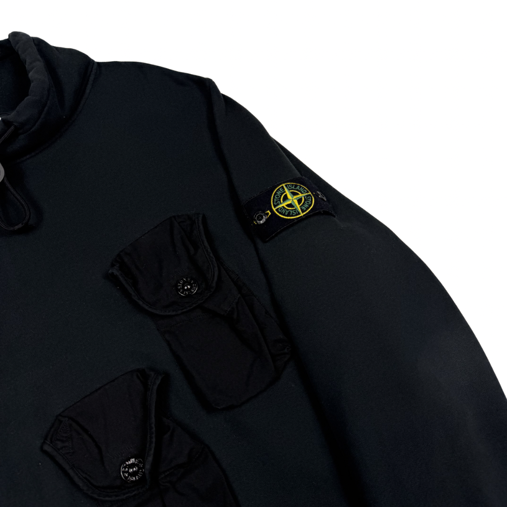 SUDADERA CUELLO ALTO CON BOLSILLOS STONE ISLAND - talla XL