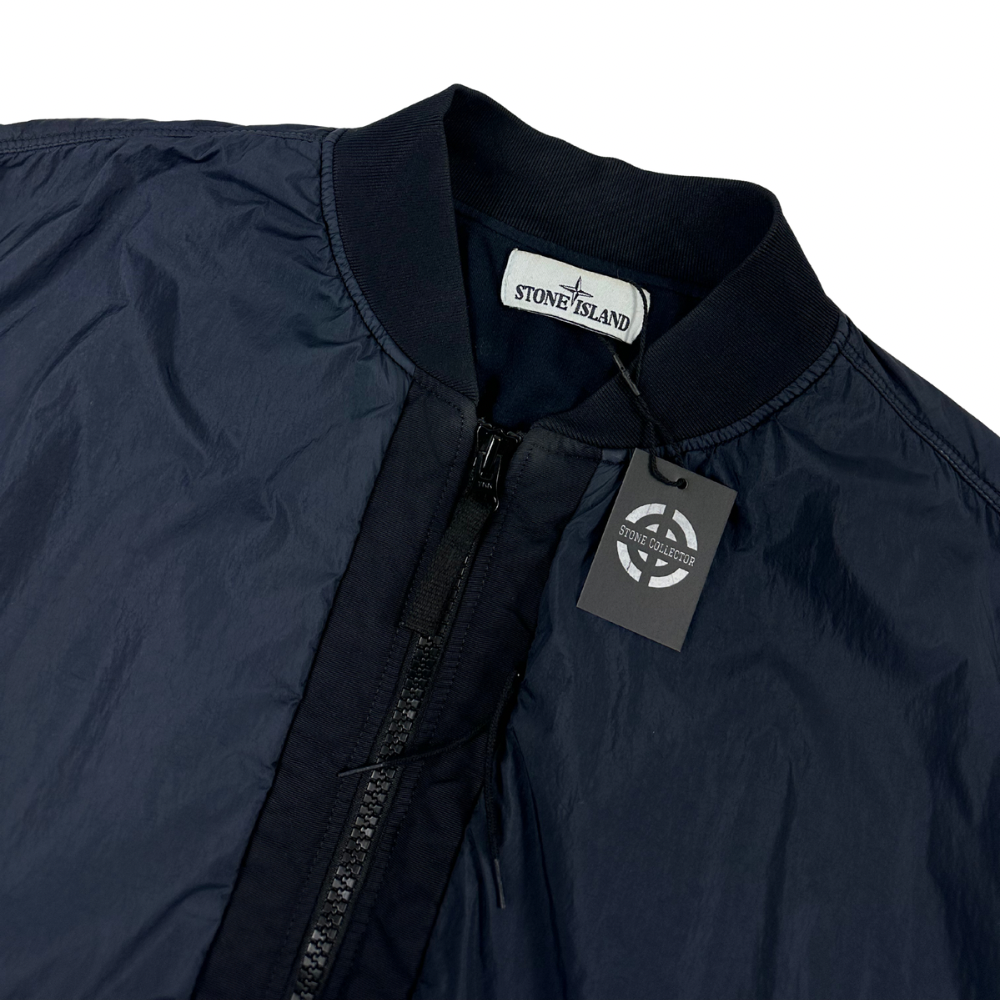 ABRIGO BOMBER GARMENT DYED CRINKLE REPS NY STONE ISLAND - talla XL