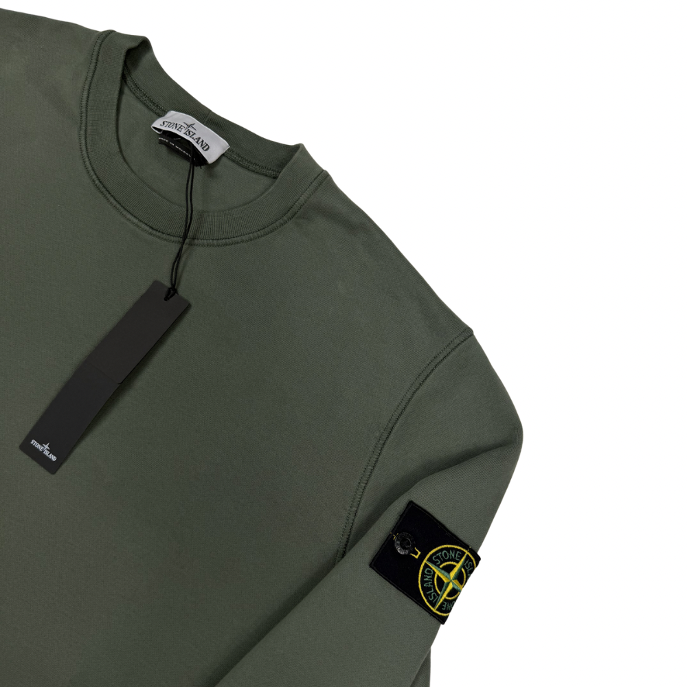 Sudadera Cuello Redondo Stone Island Verde Oscuro  - talla 3XL