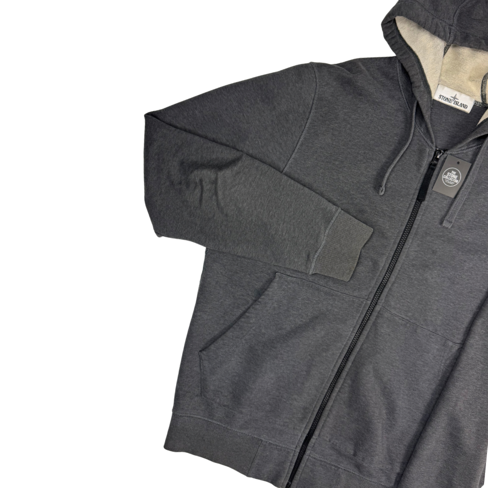 Sudadera con cremallera y capucha Stone Island gris oscuro - talla L