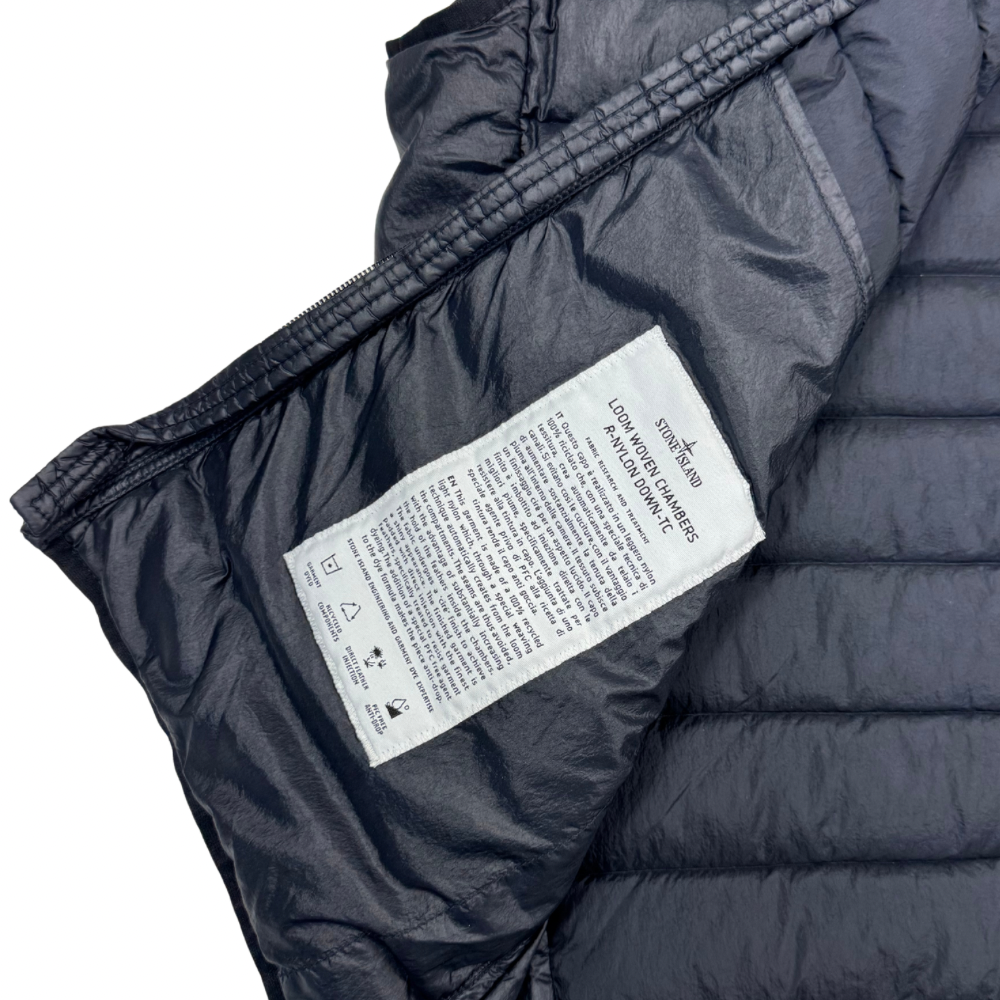 Chaqueta sin mangas Stone Island Loom Woven Chambers R-Nylon Down-TC azul marino - talla XL