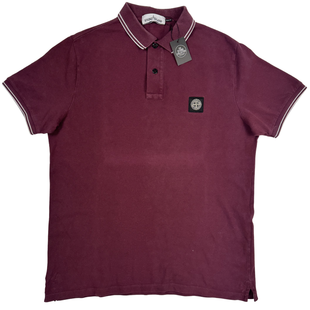 Polo Stone Island Burdeos Manga corta - talla XL