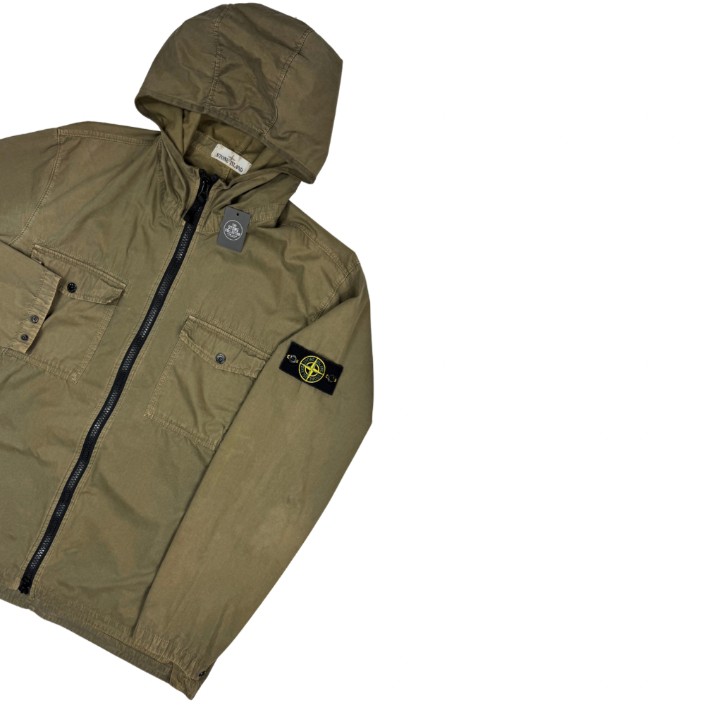 Sobrecamisa Stone Island verde militar - talla 2XL