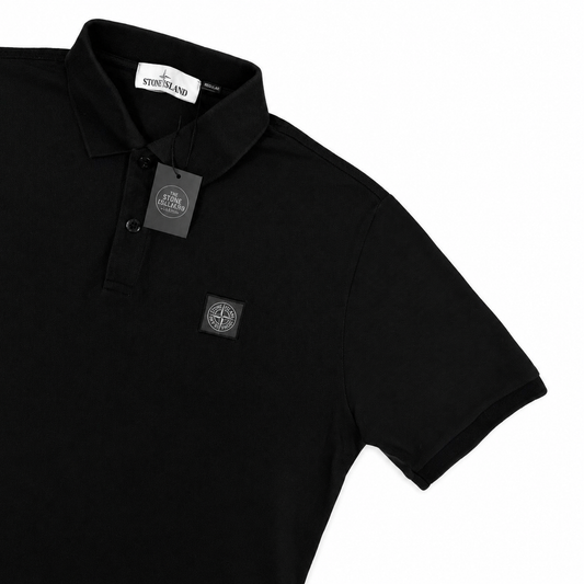 Polo Stone Island Negro manga corta - talla L