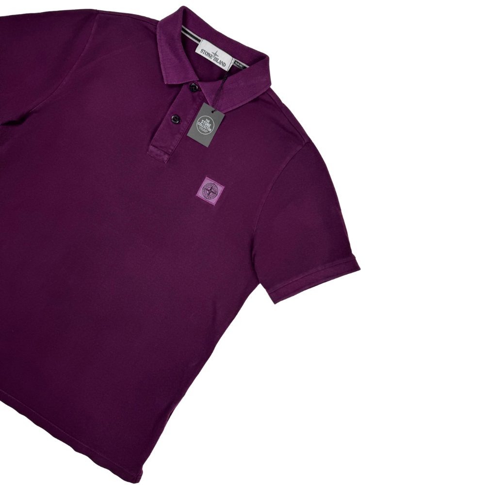Polo Stone Island Morado manga corta - talla L