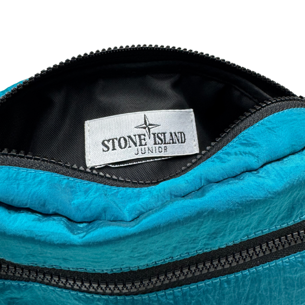 Riñonera Stone Island Junior nylon metal azul turquesa - talla UNI