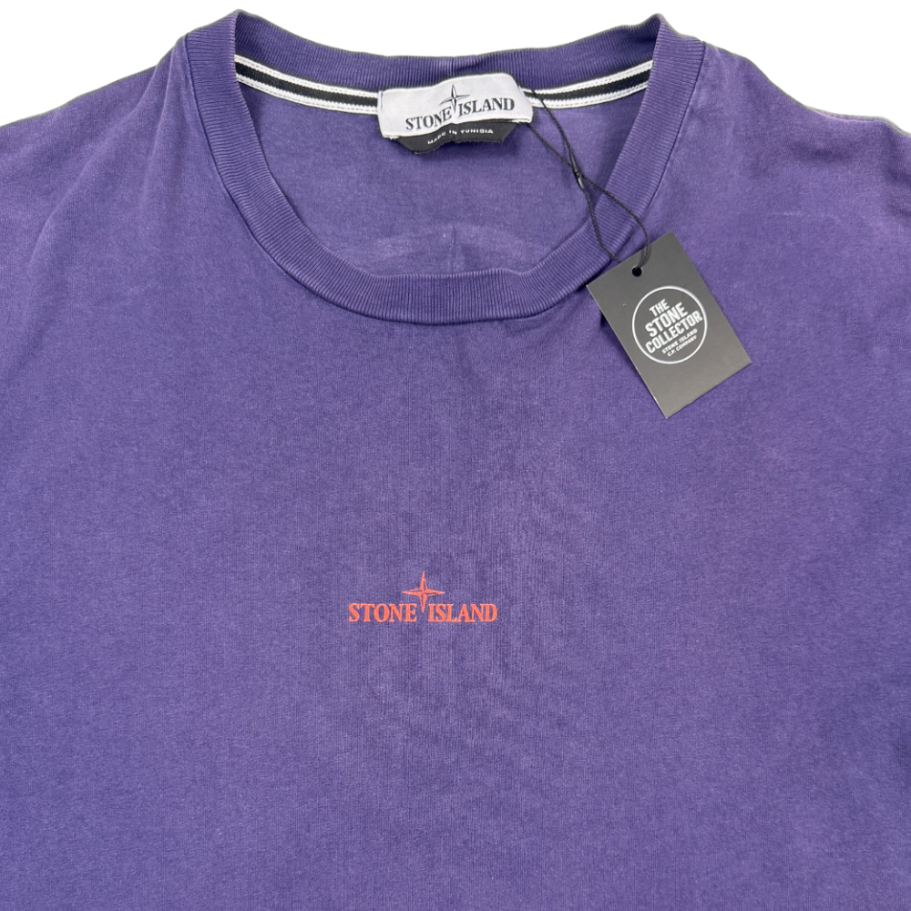 Camiseta Stone Island morada manga corta- talla L