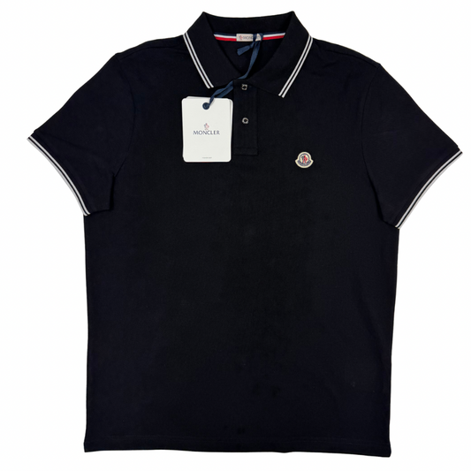 Polo Moncler negro manga corta - talla L