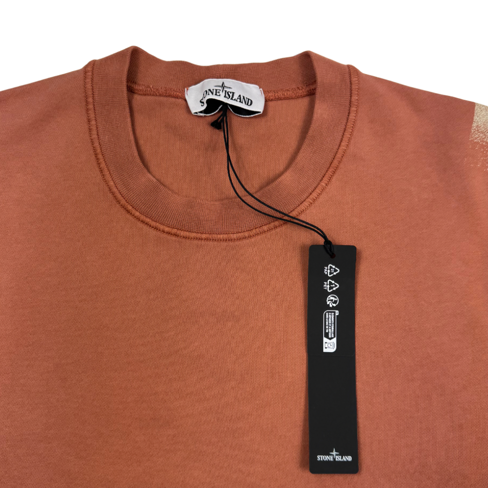Sudadera cuello redondo Stone Island terracota - talla XL/2XL